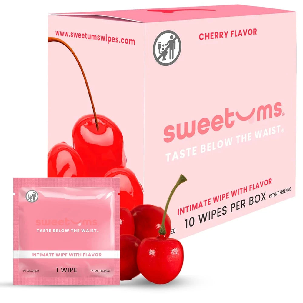 Sweetums Cherry Flavored Intimate Wipes