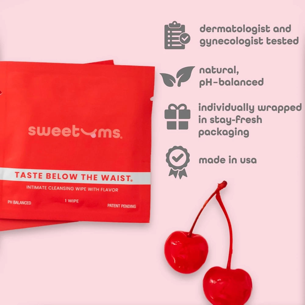 Sweetums Cherry Flavored Intimate Wipes