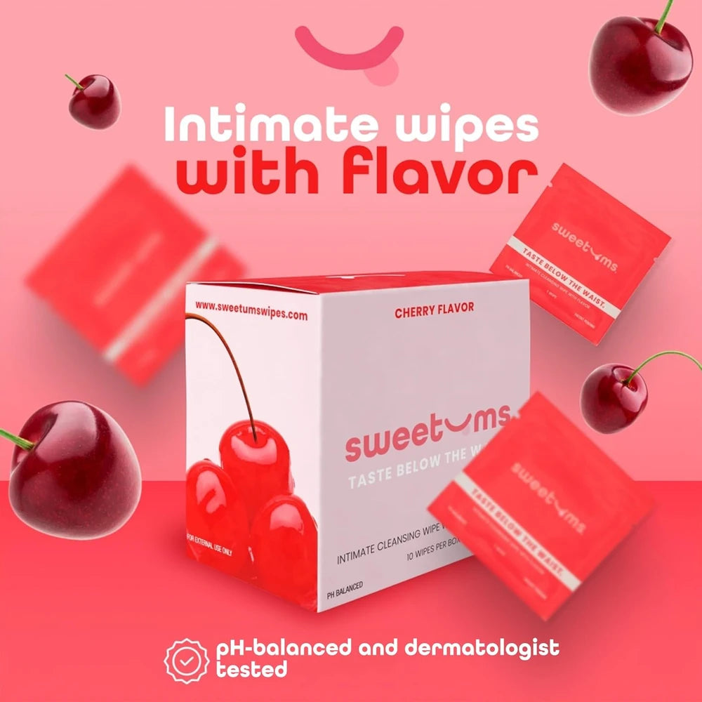 Sweetums Cherry Flavored Intimate Wipes